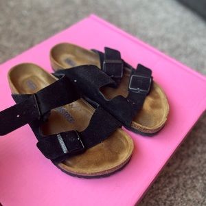 Birkenstock Arizona Soft Footbed Black Suede